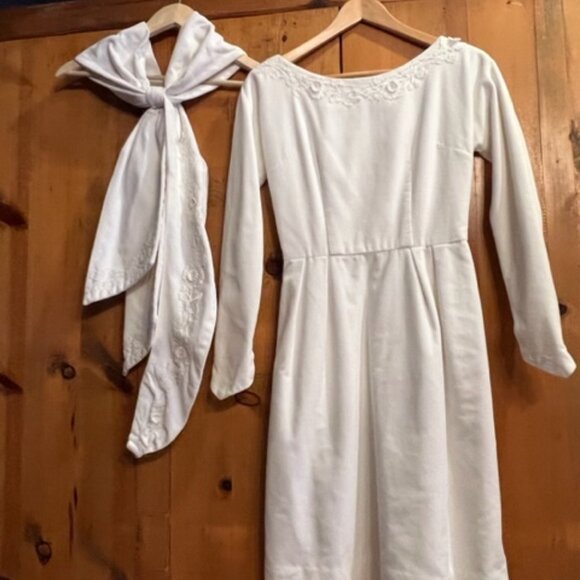 Vintage Montreal Fashion Sample Velvet Wedding/Winter Cocktail Dress - Picture 11 of 16